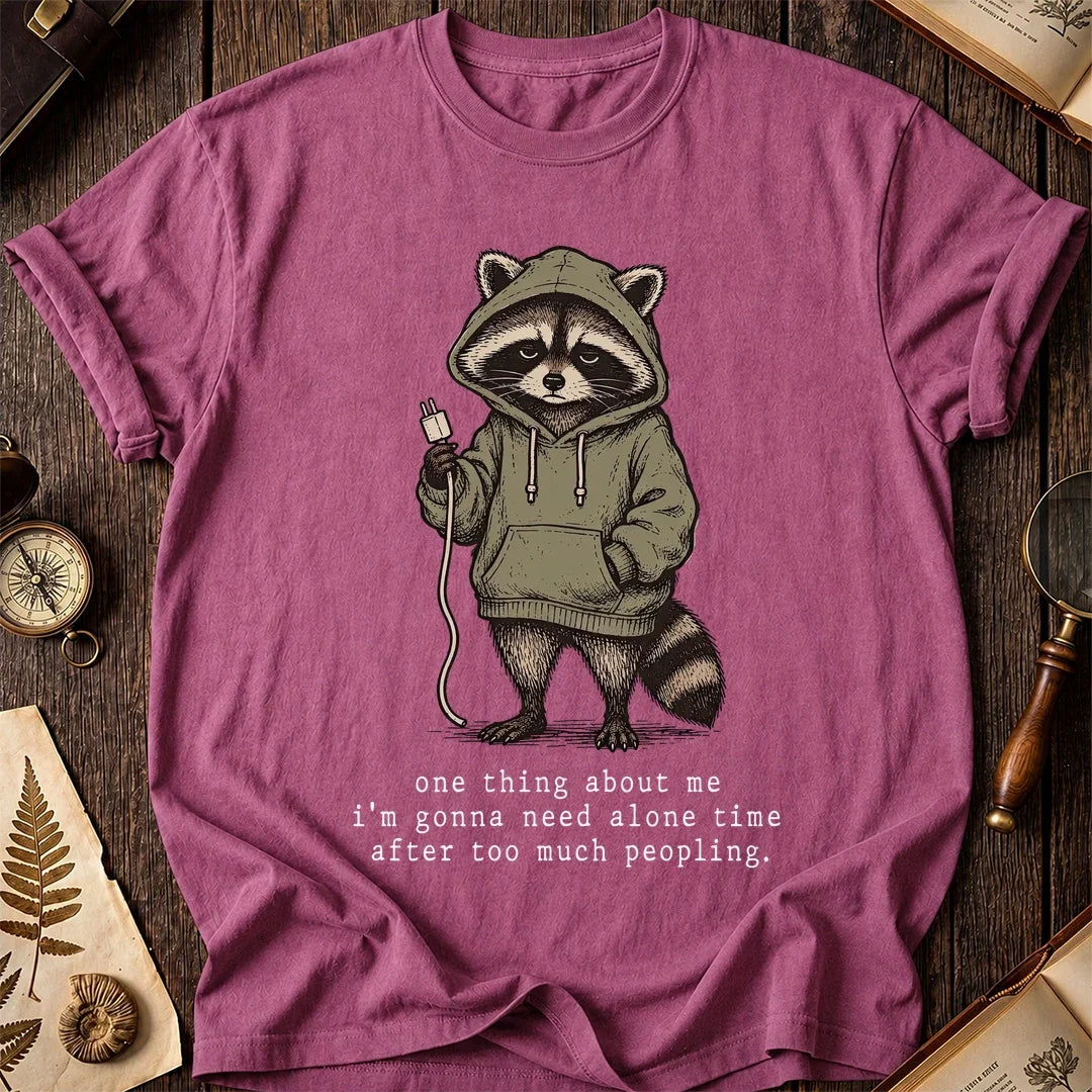 Alone Time Raccoon T-Shirt product image 3