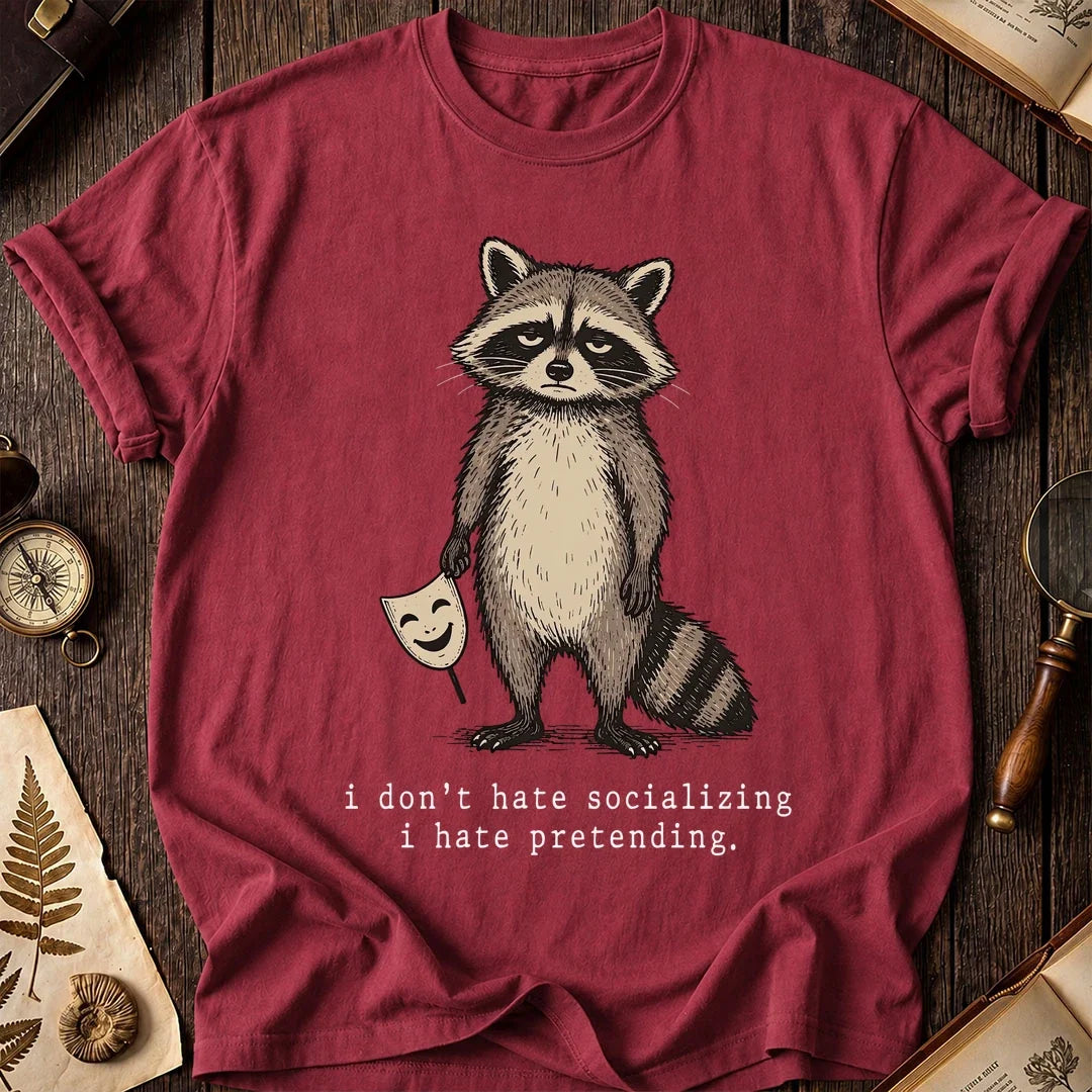 Fake Social Raccoon T-Shirt product image 5