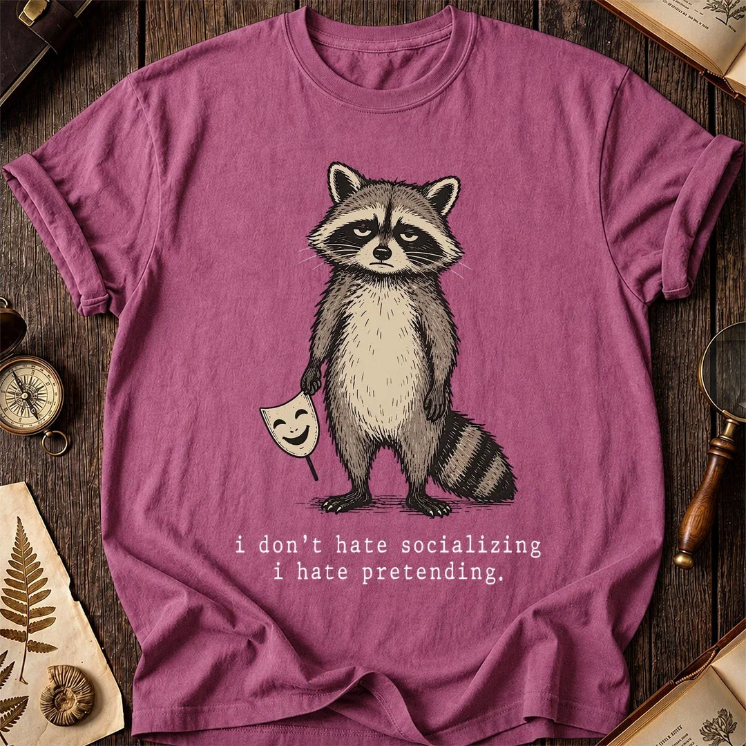 Fake Social Raccoon T-Shirt product image 3