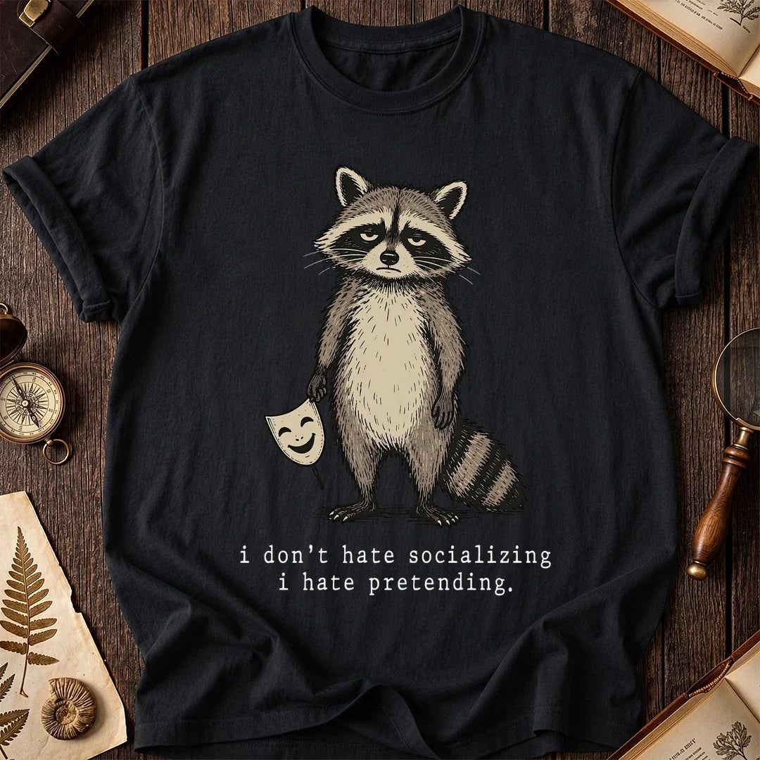Fake Social Raccoon T-Shirt product image 2