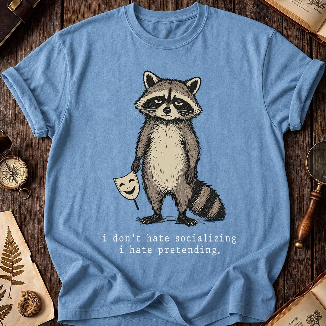 Fake Social Raccoon T-Shirt product image 4