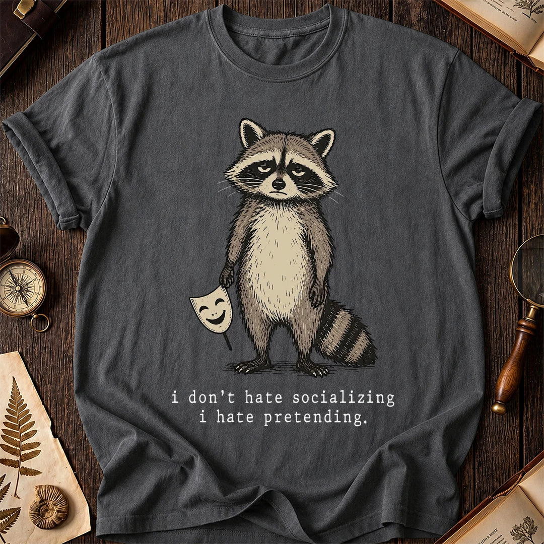 Fake Social Raccoon T-Shirt product image 6