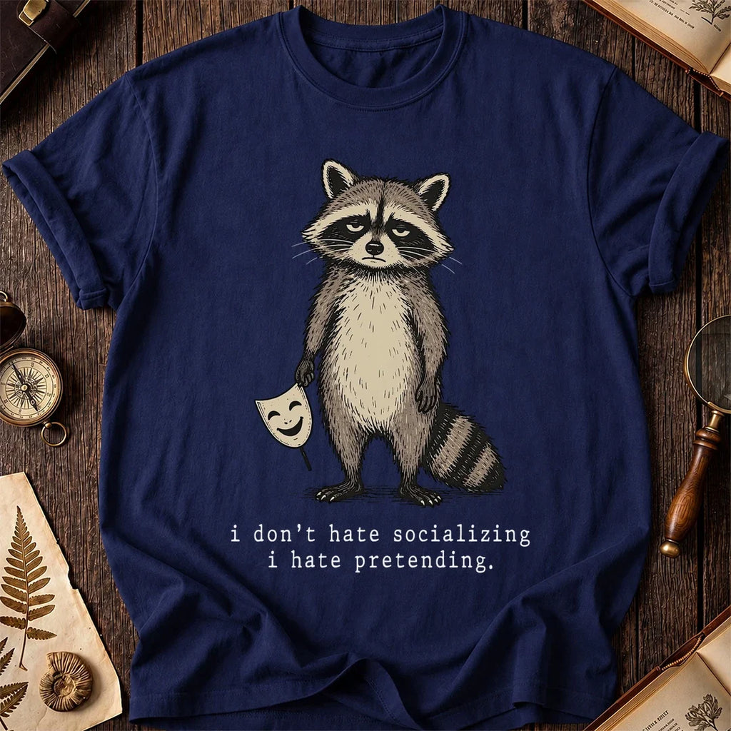 Fake Social Raccoon T-Shirt product image 7
