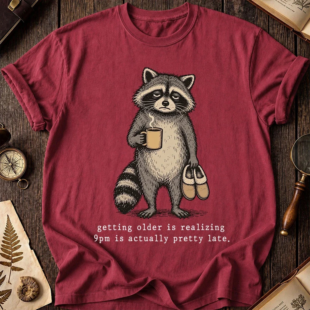 Late at 9 Raccoon T-Shirt product image 5
