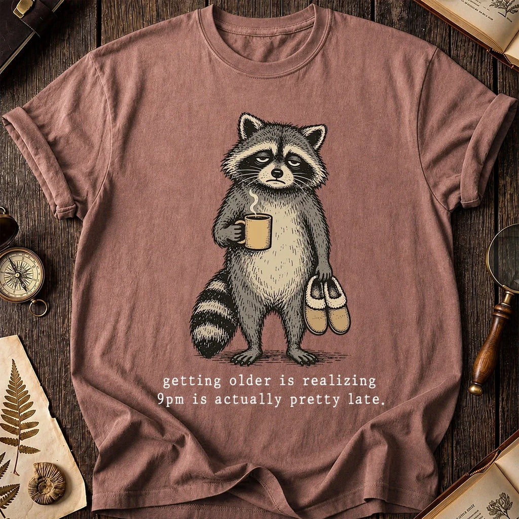 Late at 9 Raccoon T-Shirt product image 8