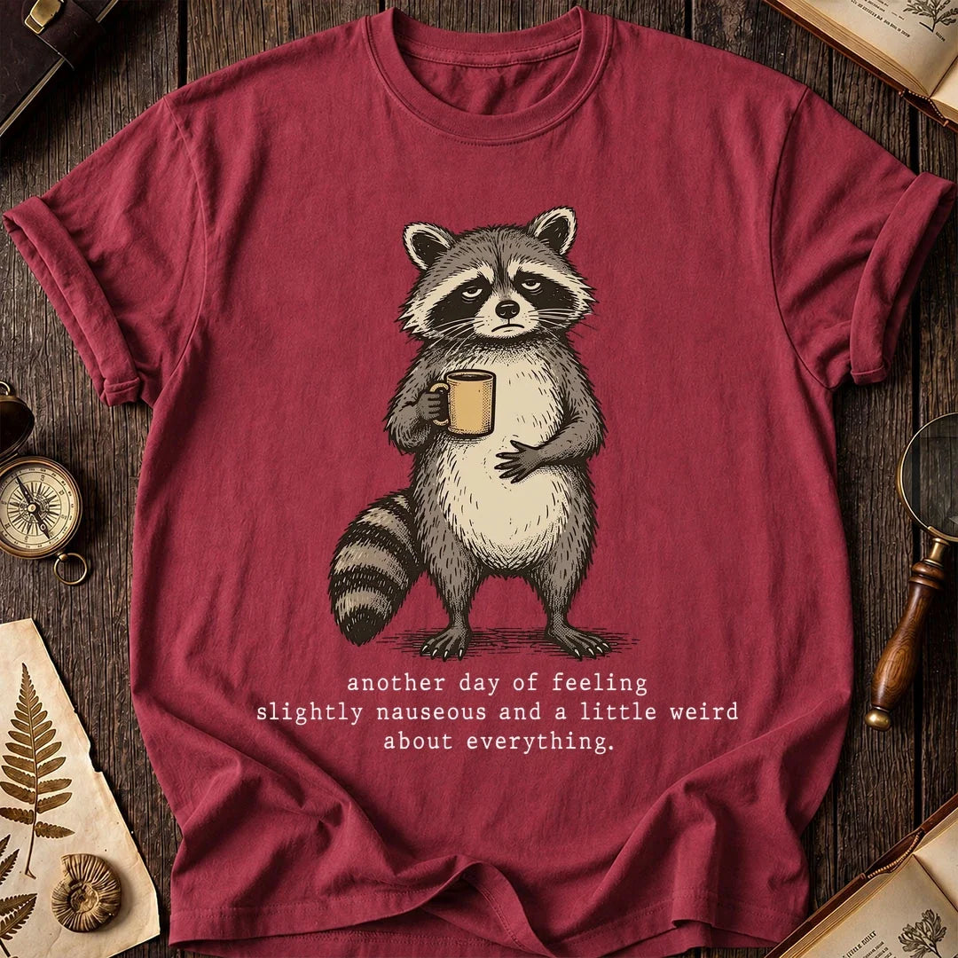 Nauseous Raccoon T-Shirt product image 5
