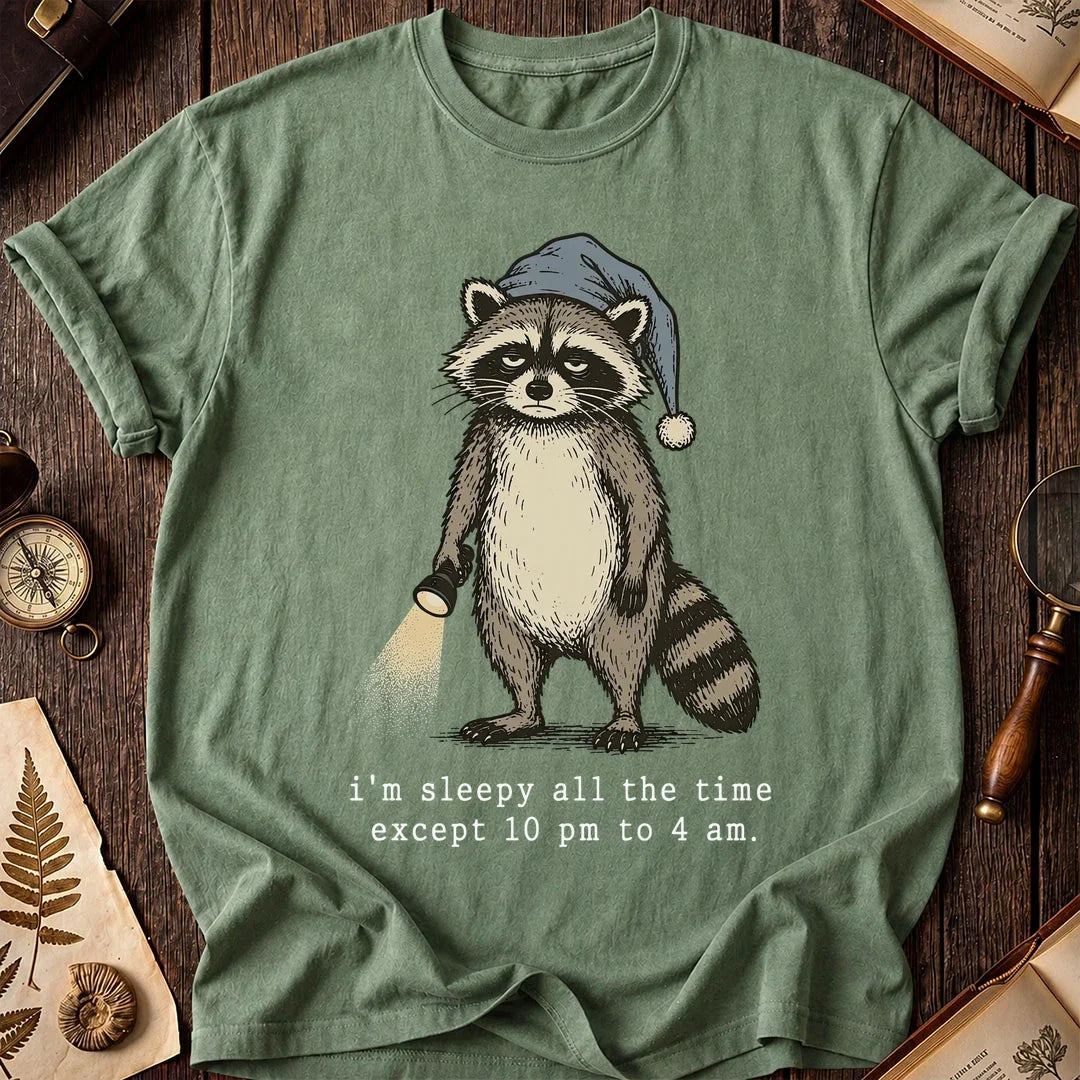 Night Hours Raccoon T-Shirt product image 1