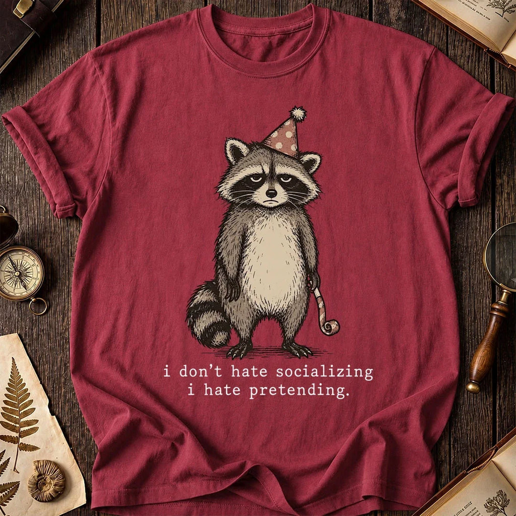 Party Fake Raccoon T-Shirt product image 5