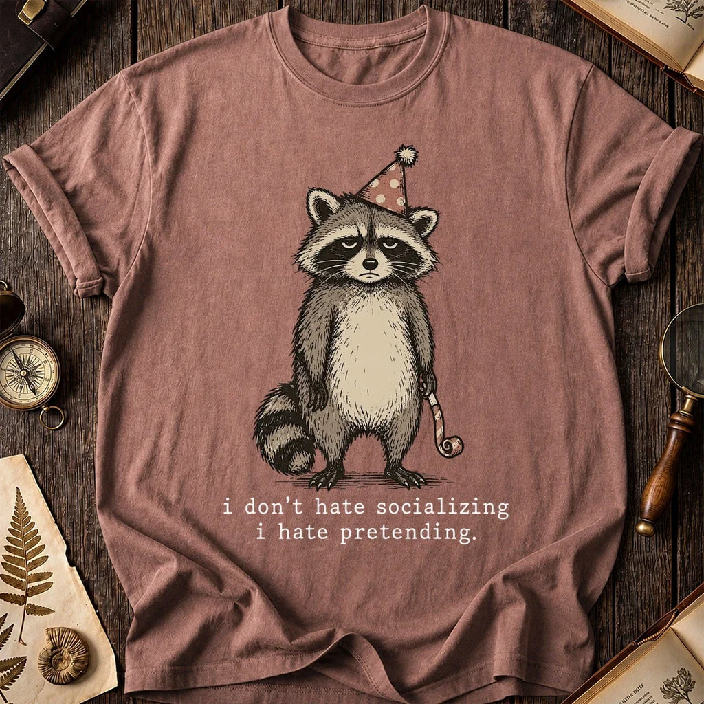 Party Fake Raccoon T-Shirt product image 8