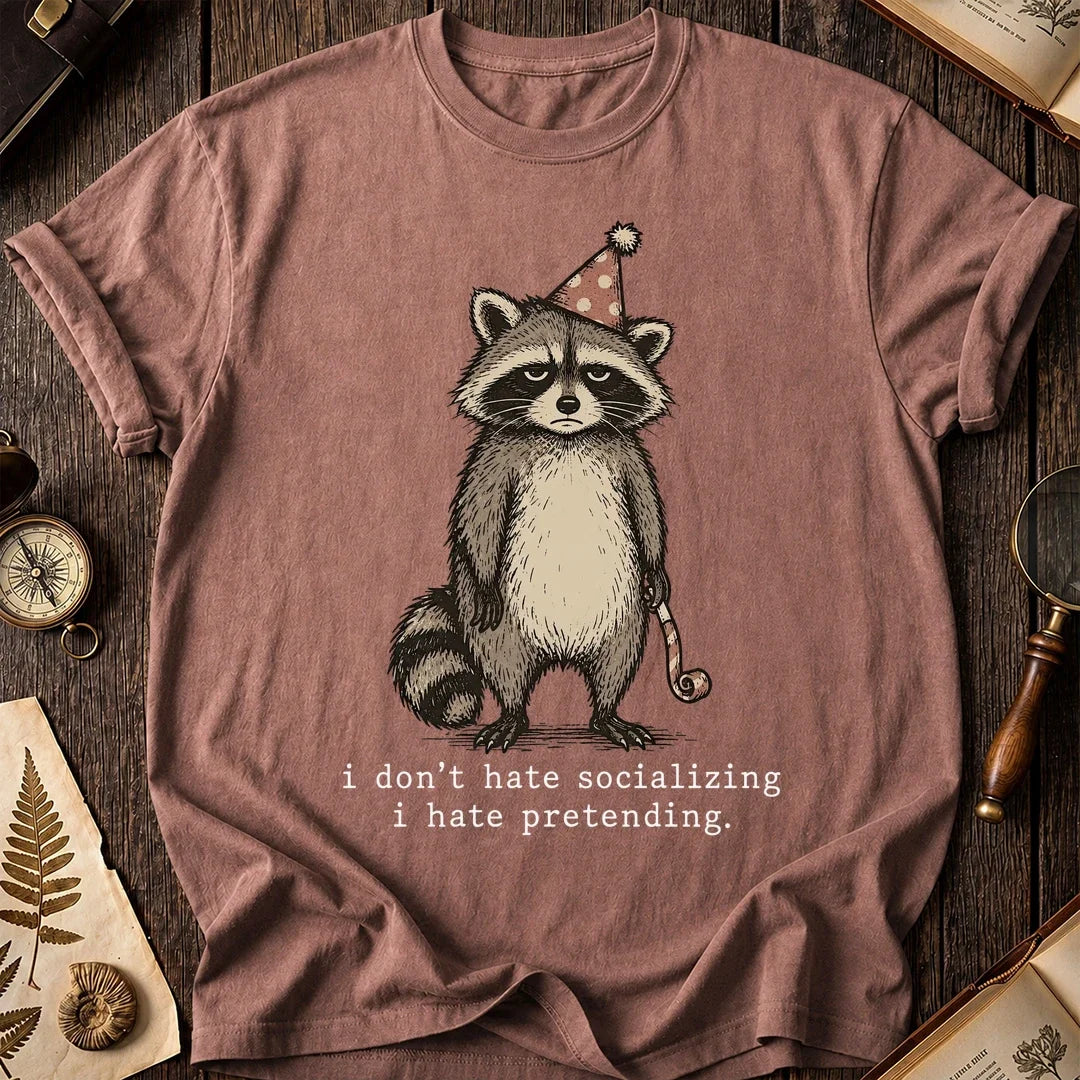 Party Fake Raccoon T-Shirt product image 8