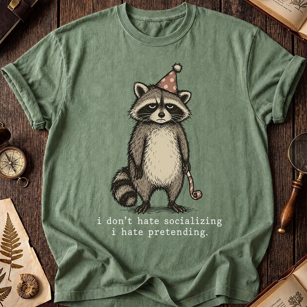 Party Fake Raccoon T-Shirt product image 1