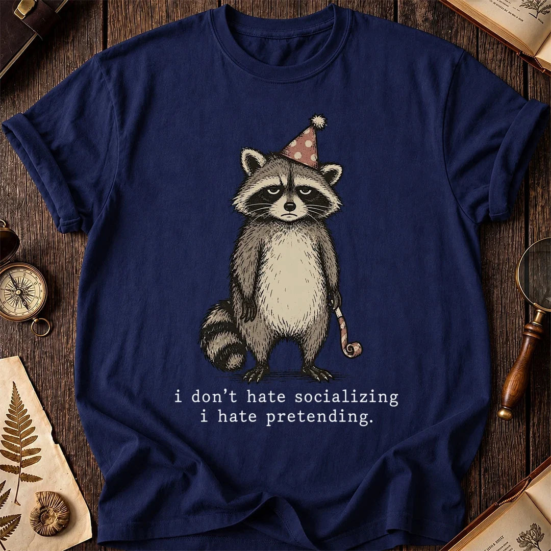 Party Fake Raccoon T-Shirt product image 7