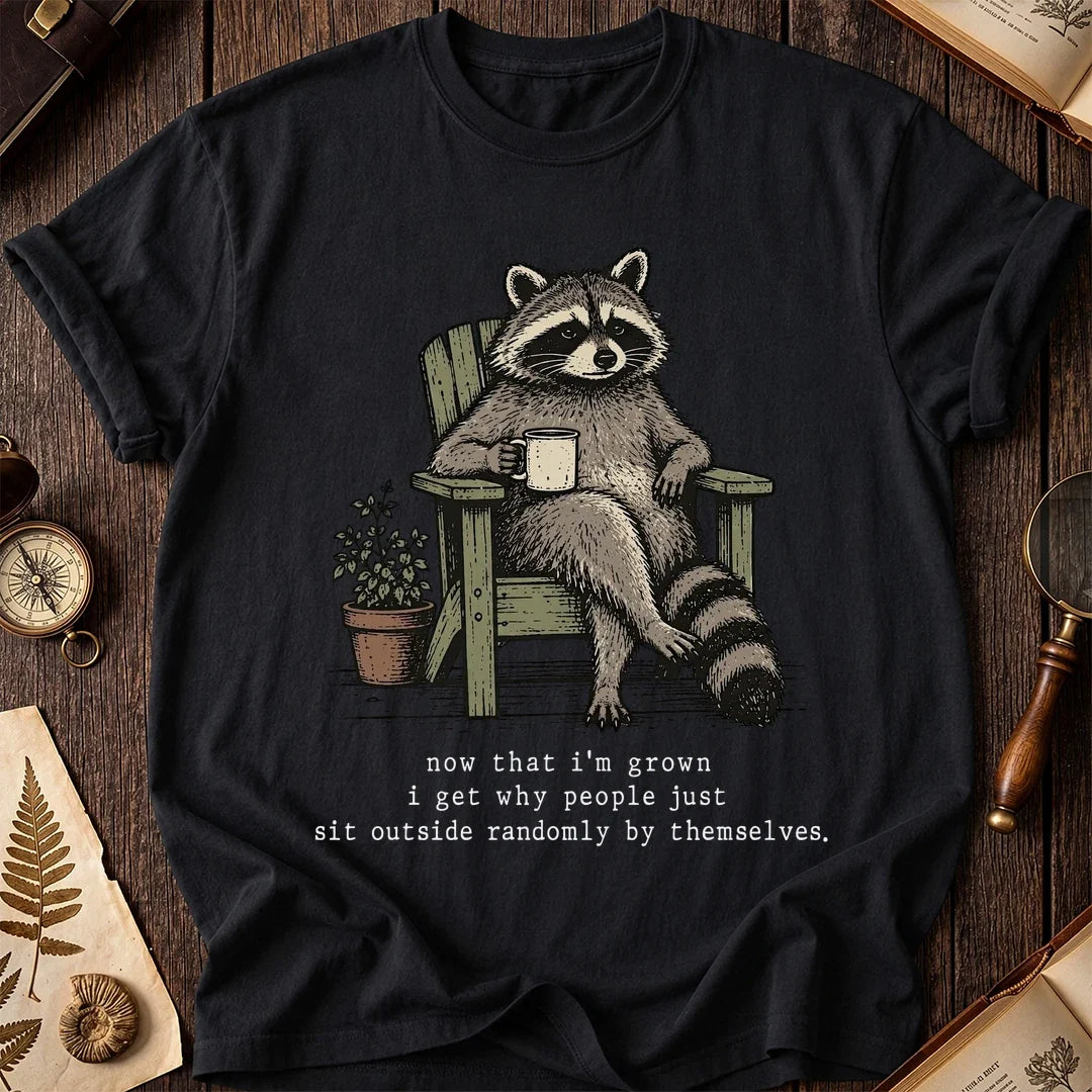 Porch Time Raccoon T-Shirt product image 2