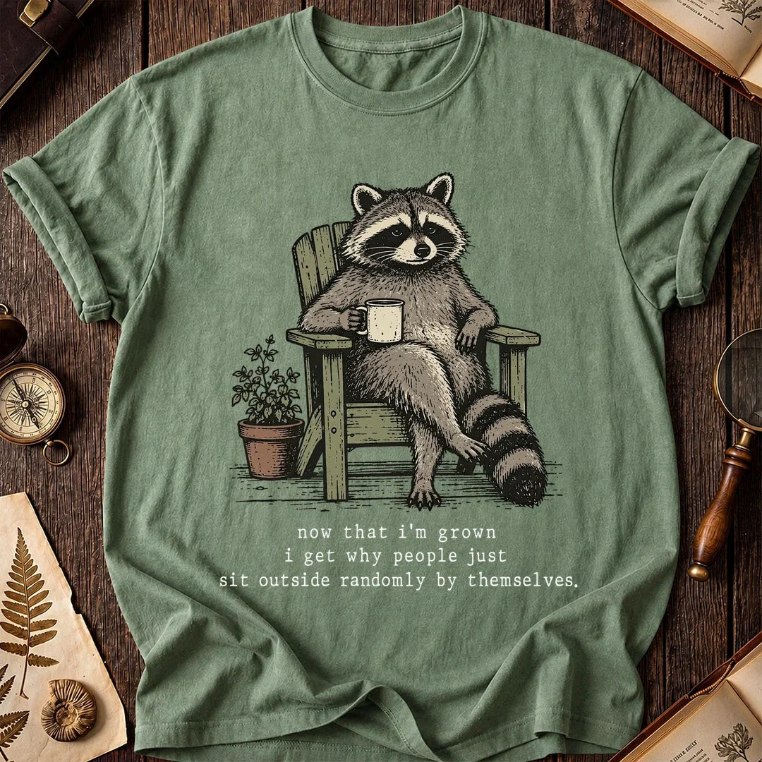 Porch Time Raccoon T-Shirt product image 1