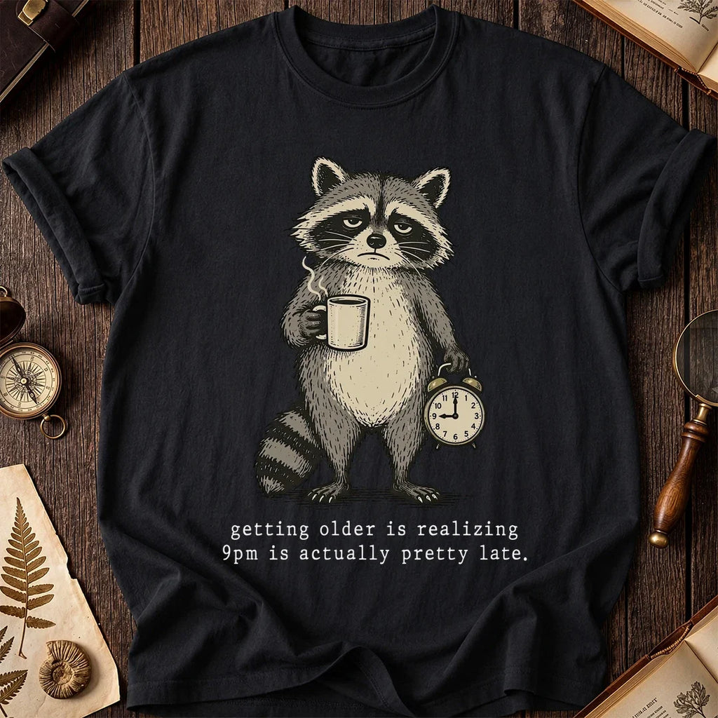 Pretty Late Raccoon T-Shirt product image 2