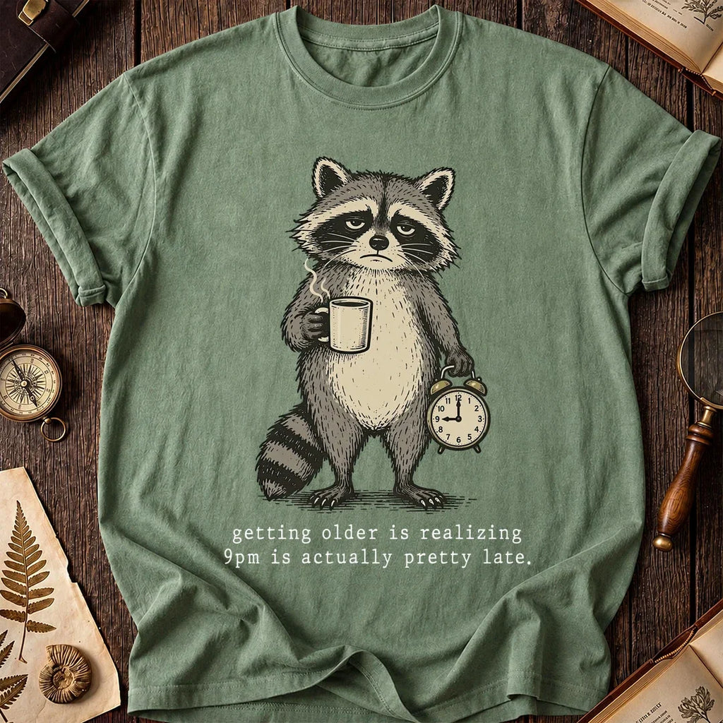 Pretty Late Raccoon T-Shirt product image 1