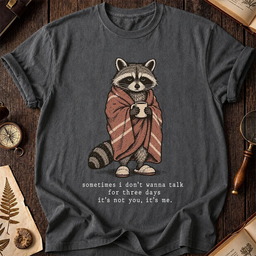 Quiet Days Raccoon T-Shirt product image 6