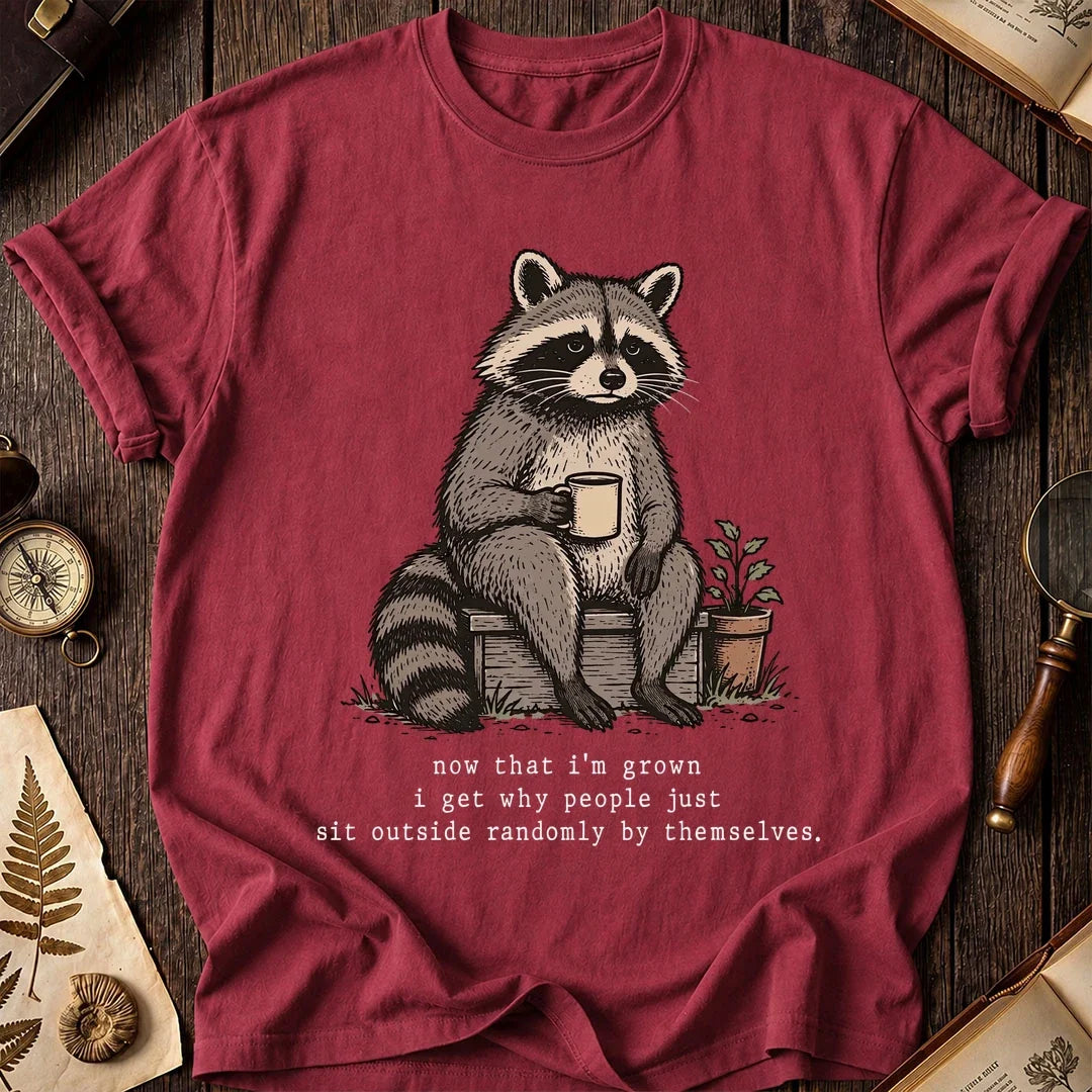Sit Outside Raccoon T-Shirt product image 5