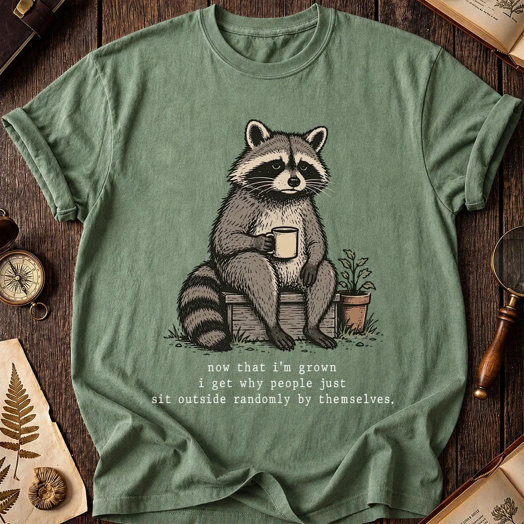 Sit Outside Raccoon T-Shirt product image 1