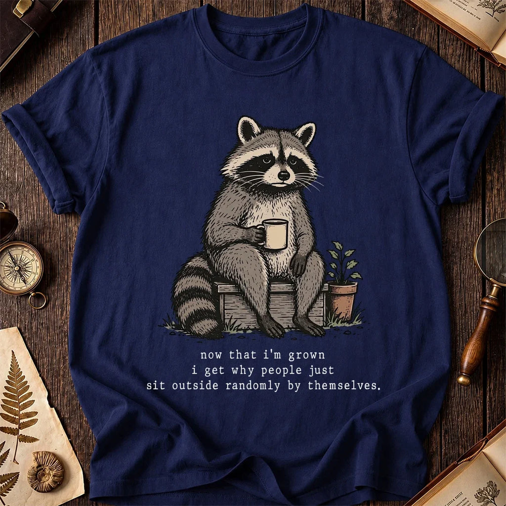 Sit Outside Raccoon T-Shirt product image 7