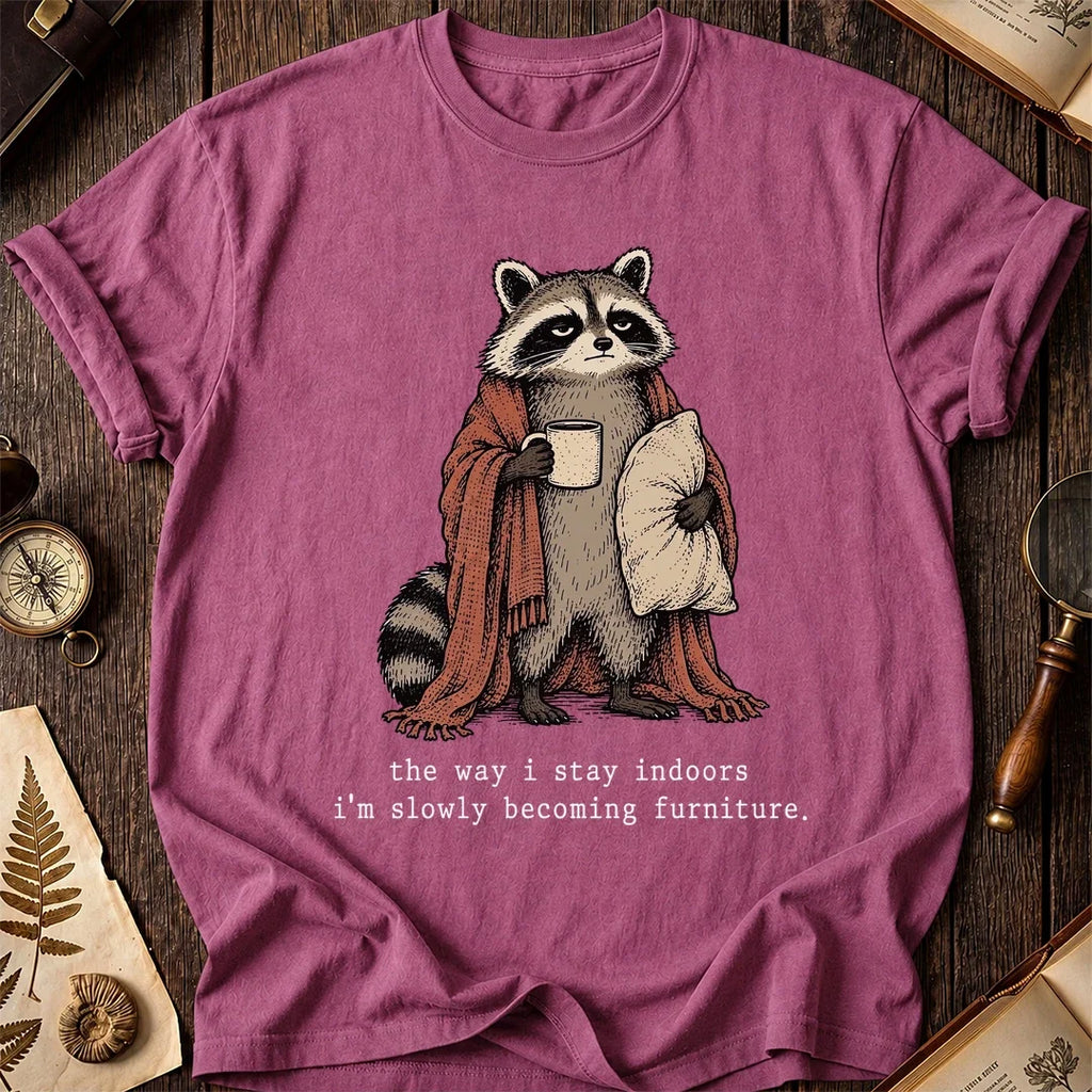 Stay Inside Raccoon T-Shirt product image 3