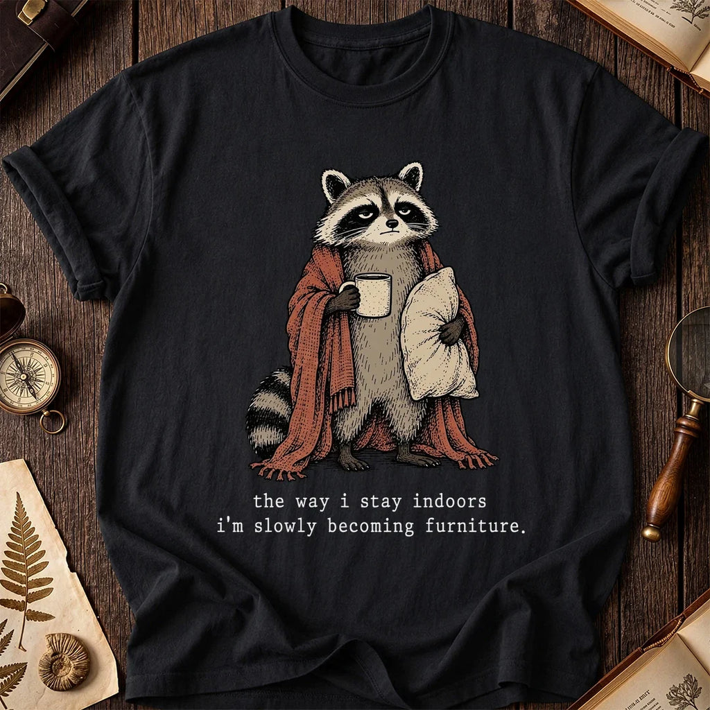 Stay Inside Raccoon T-Shirt product image 2