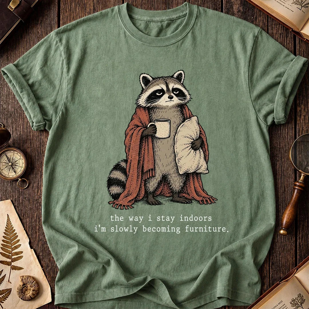Stay Inside Raccoon T-Shirt product image 1