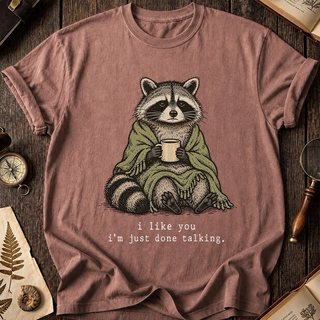 Talk Done Raccoon T-Shirt product image 8