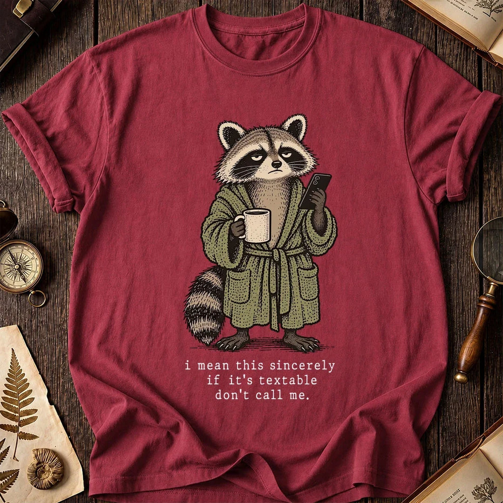 Text Me Raccoon T-Shirt product image 5