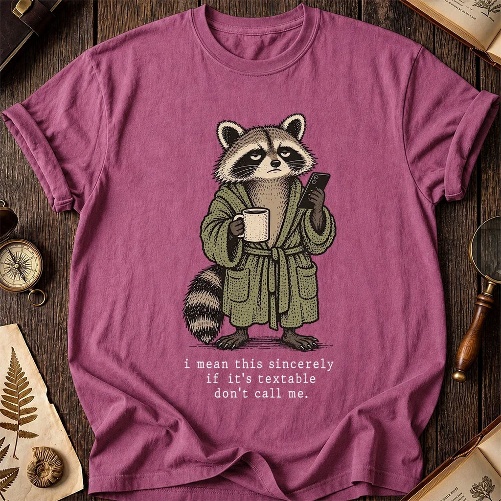 Text Me Raccoon T-Shirt product image 3