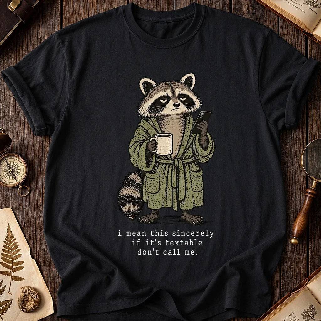 Text Me Raccoon T-Shirt product image 2