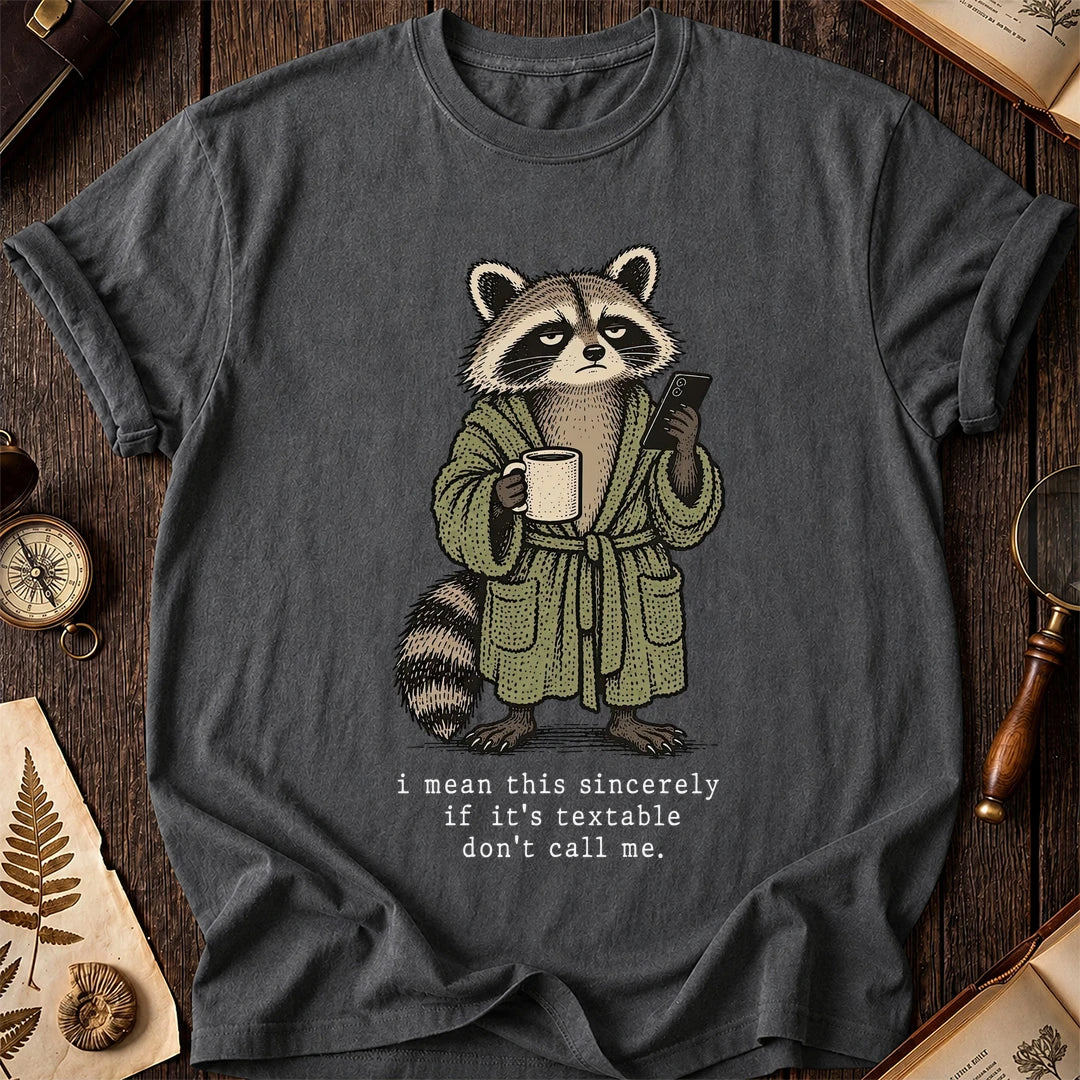 Text Me Raccoon T-Shirt product image 6