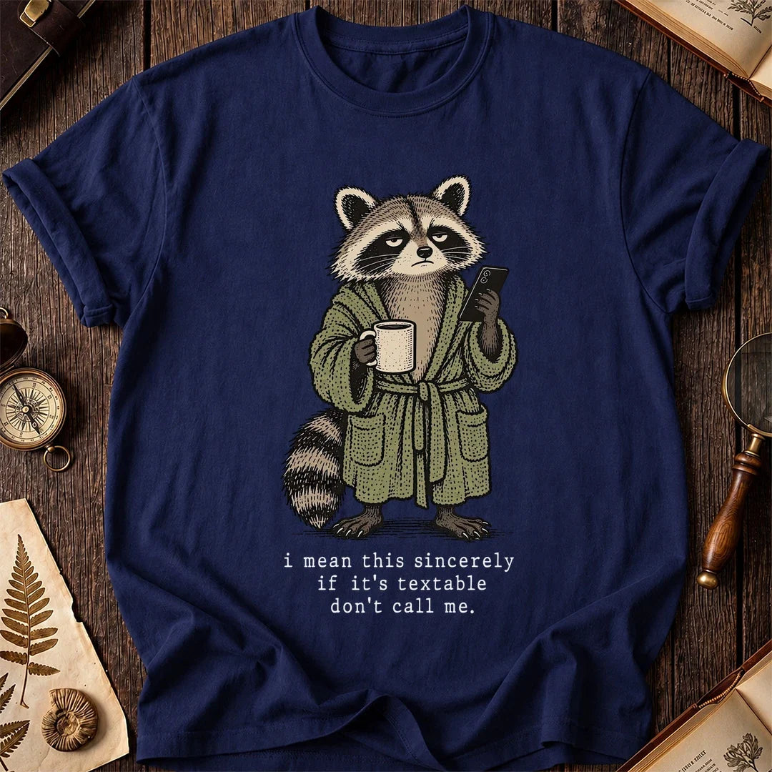 Text Me Raccoon T-Shirt product image 7