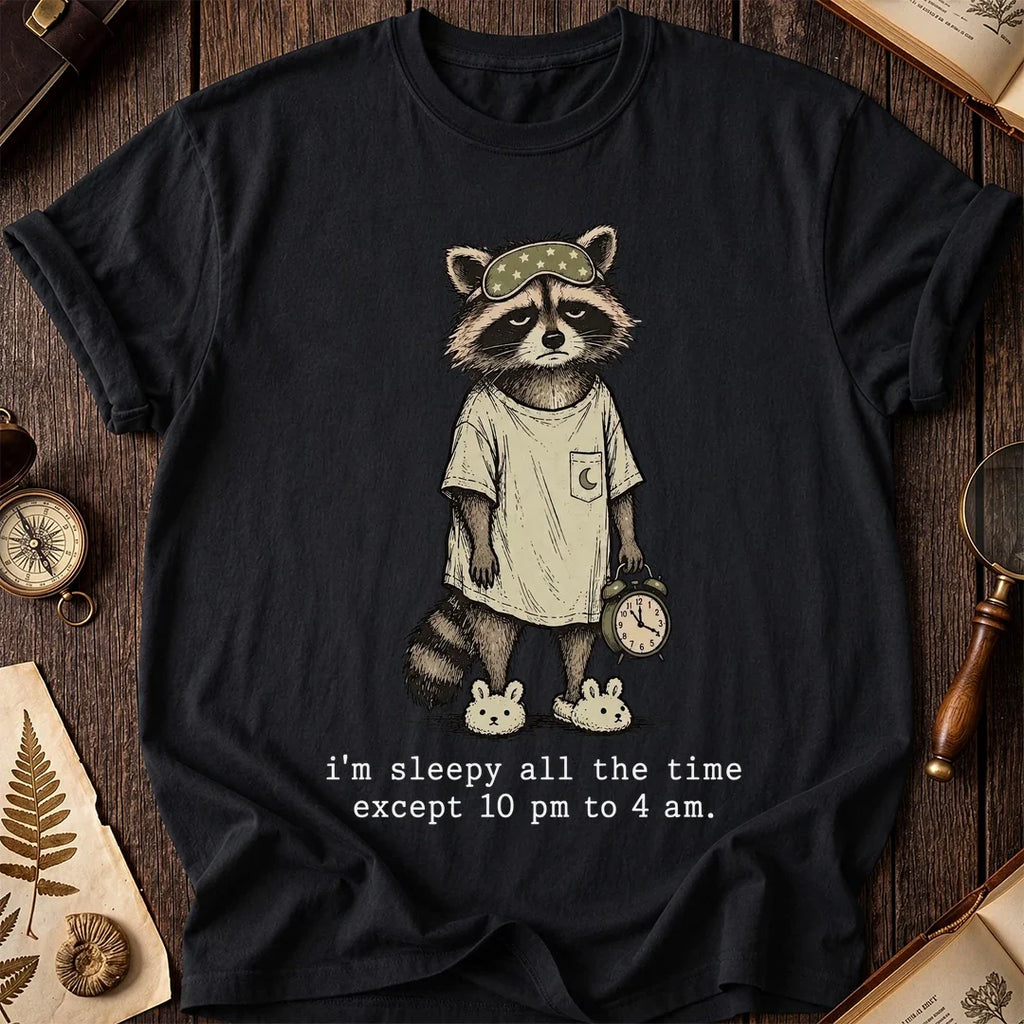 Tired All Raccoon T-Shirt product image 3