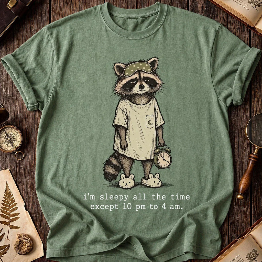 Tired All Raccoon T-Shirt product image 2