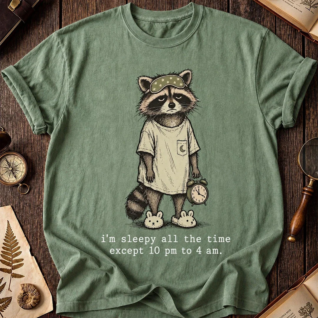 Tired All Raccoon T-Shirt product image 2