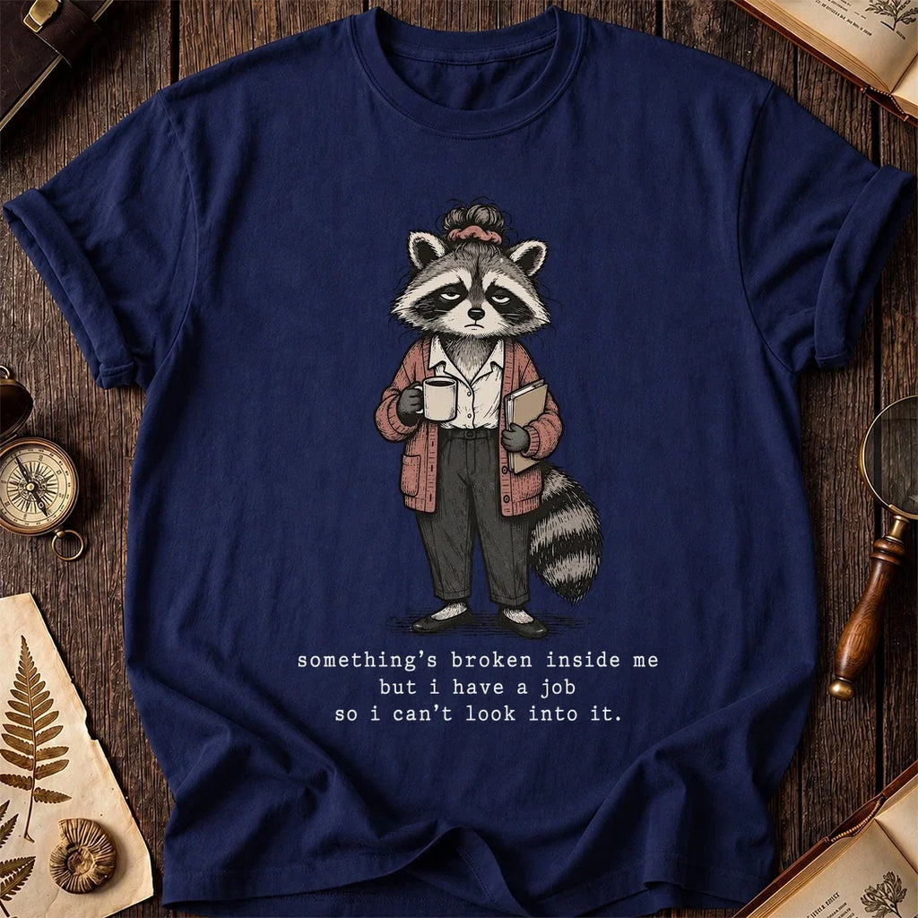 Work Broken Raccoon T-Shirt product image 7